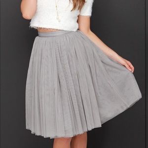 Grey Tulle Skirt